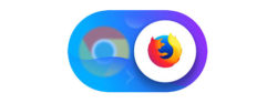 Firefox logo placed above Google logo