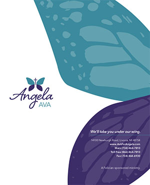 Angela Hospice Print Blue