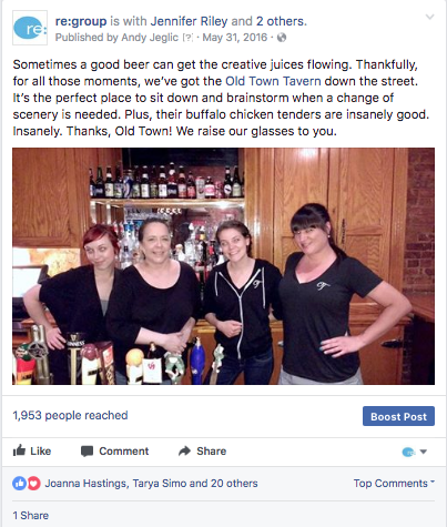Facebook screenshot