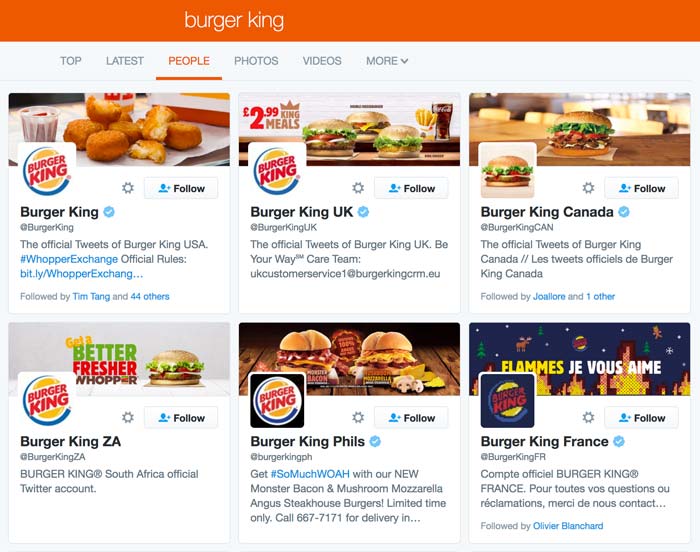 Burger King Twitter screenshot