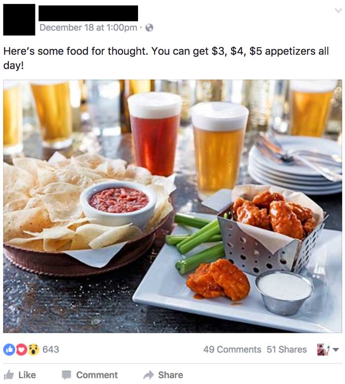 Food for thought social post