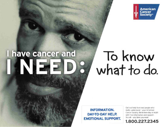 American Cancer Society - Know What to Do poster