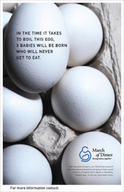 March of Dimes - Eggs poster