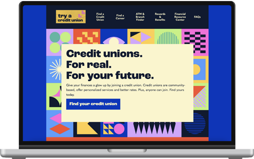try a credit union website on laptop