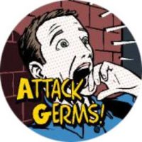 University of Michigan Wash Hands campaign - Attack Germs! poster